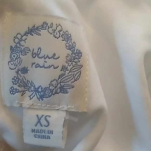 Blue Rain Francesca's Women's Ivory embroidered dress in size XS 100% Rayon - Picture 6 of 8